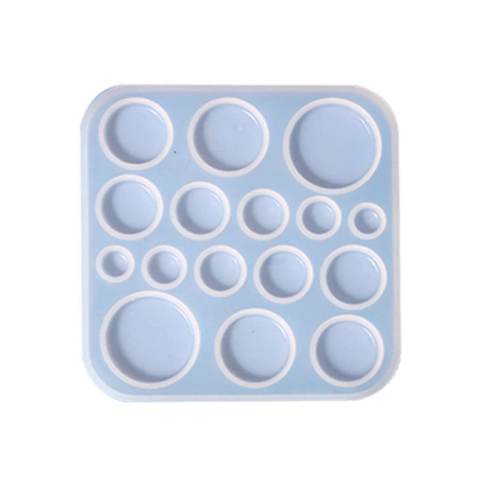 Maxtonser Round Rings Silicone Epoxy Mold Ornaments Pendant Jewelry Crafting Mould for Valentines Love