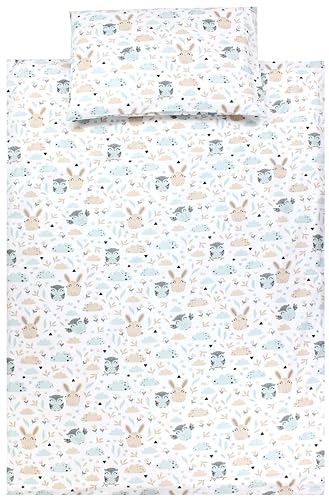 TupTam Kinder Bettwäsche Set Babybettwäsche Bettbezug 100 x 135 120 x 90 Kissenbezug 40 x 60 Jungen Mädchen 2-TLG, Farbe: Hase/Eule, Größe: 135x100 cm TupTam Kinder Bettwäsche Set Babybettwäsche Bettbezug 100 x 135 120 x 90 Kissenbezug 40 x 60 Jungen Mädchen 2-TLG, Farbe: Hase/Eule, Größe: 135x100 cm