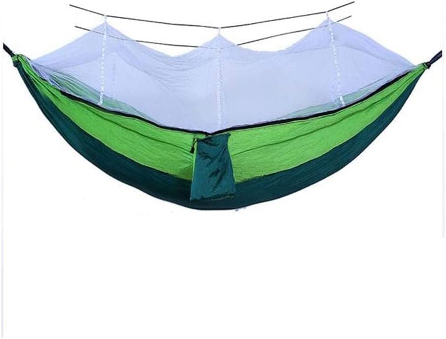 Hammock Outdoor Hammock with Mosquito Net Ultralight and Portable Supports Up to 300Kg Double Parachute Camping Hammocks with Tree Straps Outdoor Hammock