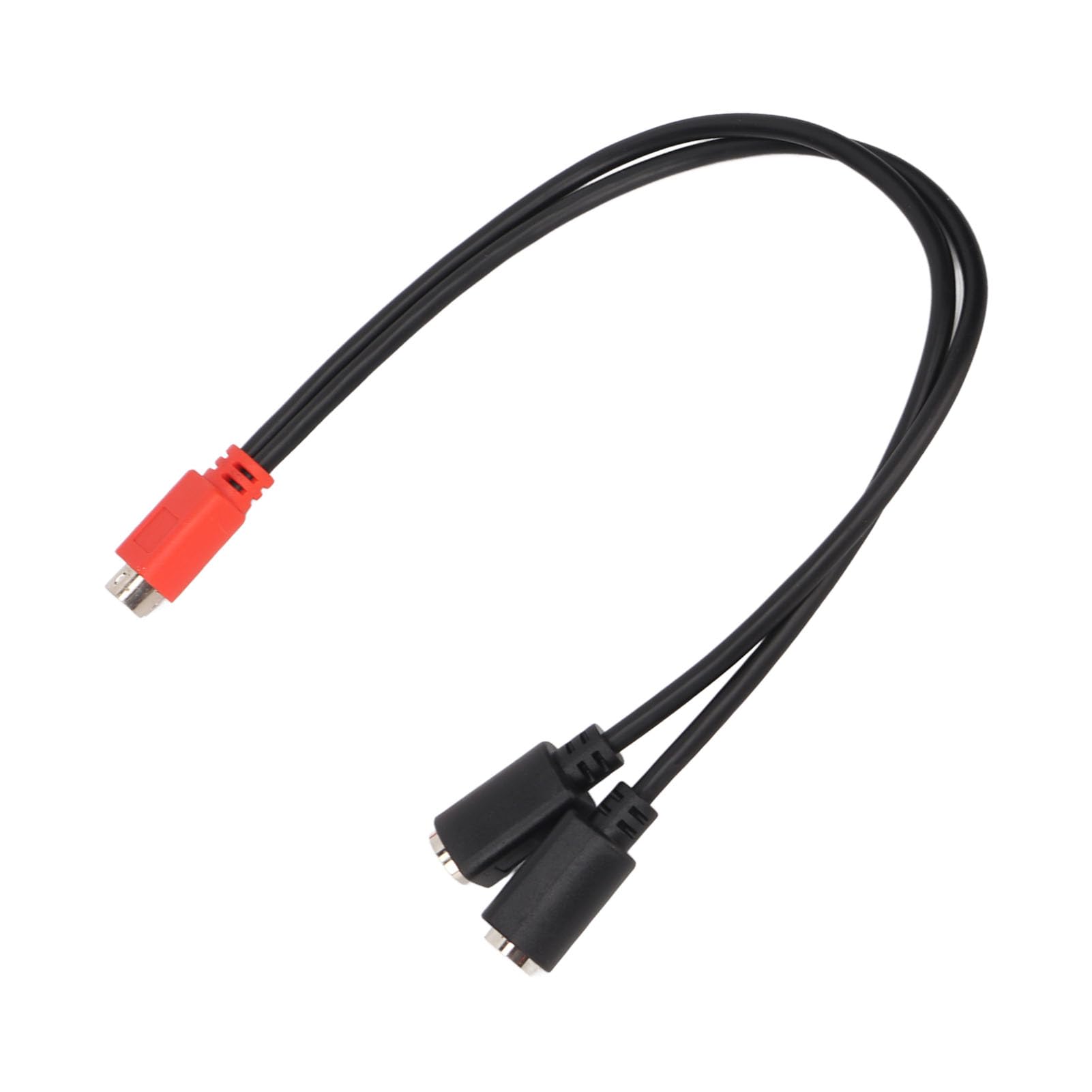 Câble Séparateur Mini DIN 6 Broches, Tête Noire Rouge Plug and Play Mini DIN 6 Broches à 2 Câbles Mini DIN 6 Broches pour Câble de Souris