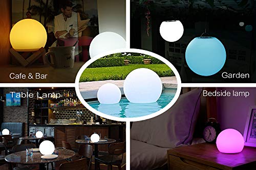 Yesie 16-Inch Cordless Led Ball Light For Garden, New Easy Charging Led Module With Remote Control,16 Rgb Colors Decoration Orb Light #TOP3