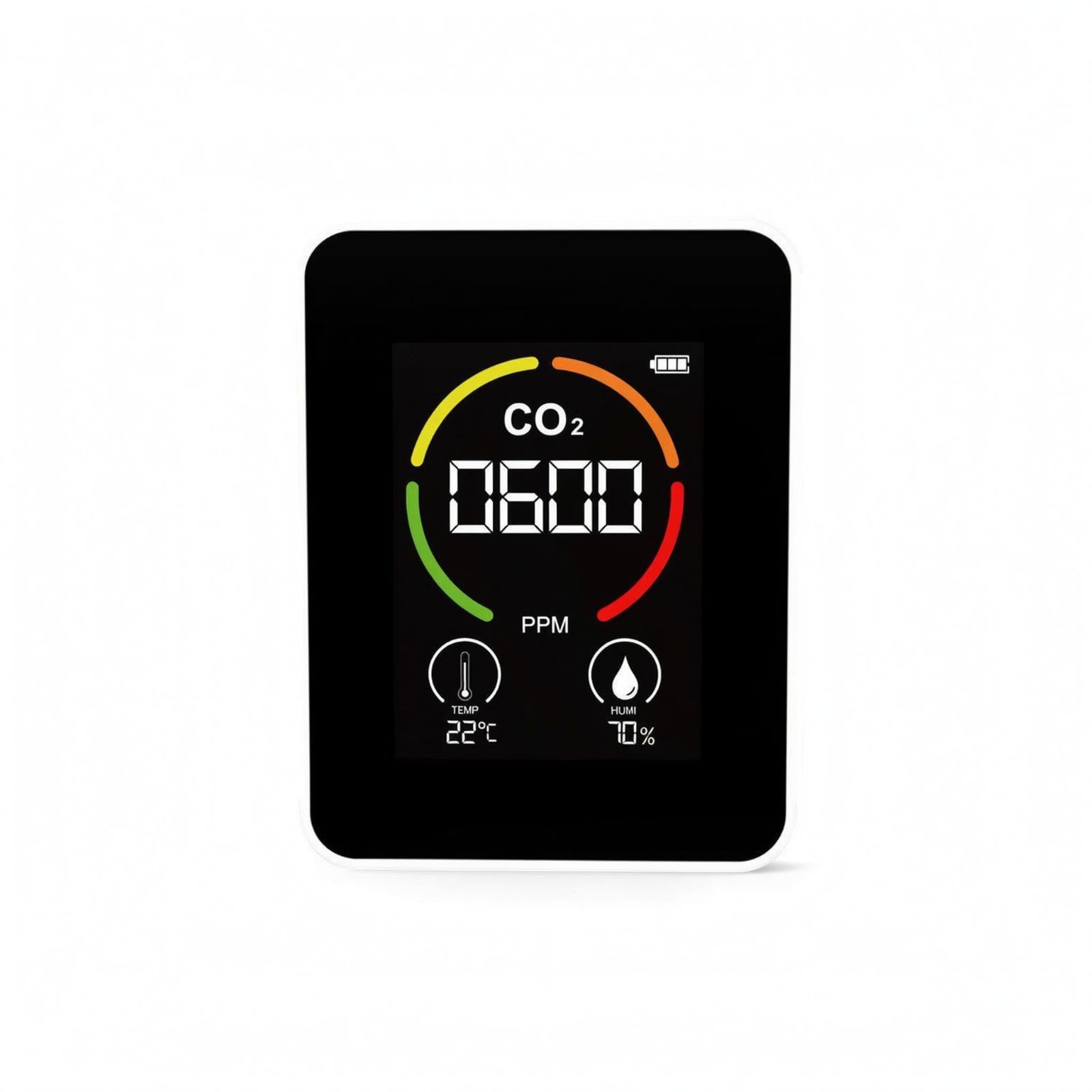 SECRET DESIRE Ppm Display CO2 Monitor Intelligent Chip Digital Air Quality Quality Monitor Alarm Indoor CO2 Sensor Easy to Read, White-picture-30