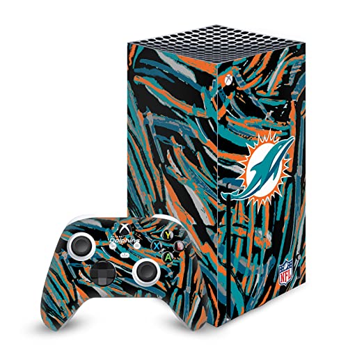 Vinyle autocollant Xbox Series X Miami Dolphins skin manette console accessoire jeu NFL
