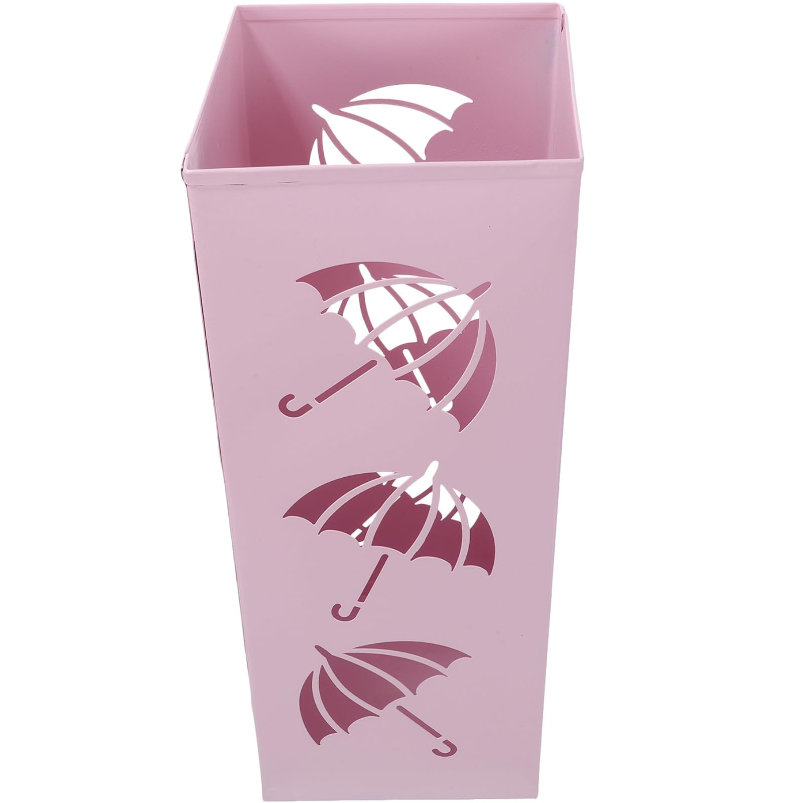 Rosa Schirmständer aus Eisen, Quadratisch, Modern für Zuhause