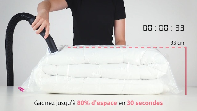 2 Sacs De Rangement Sous Vide XL - 130x80 Cm - Gain De Place 80% - Pour Couettes, Vêtements, Oreillers - Compatible Aspirateur