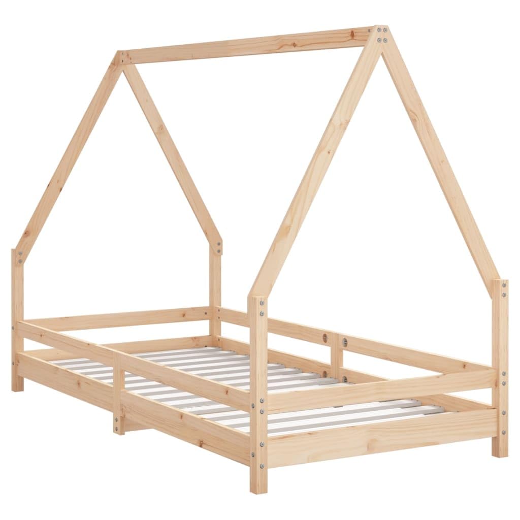 Rantry Holz Kinderbett Hausform mit Lattenrost, für Kinder ab 4 Jahren, 90x190 cm - Massives Kiefernholz Model834492