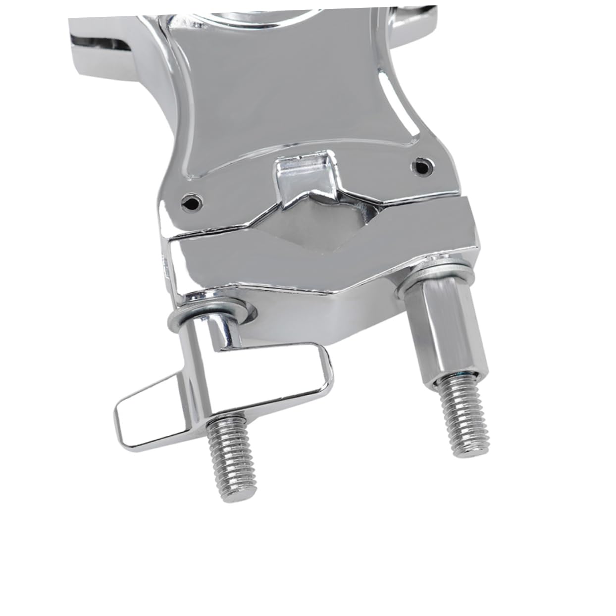 BESTonZON Support de Tom en Alliage de Zinc Réglable à Levier Rotatif 360°, Clip D'extension pour Batterie, Accessoire Montage Percussion Robuste et Polyvalent, Argenté