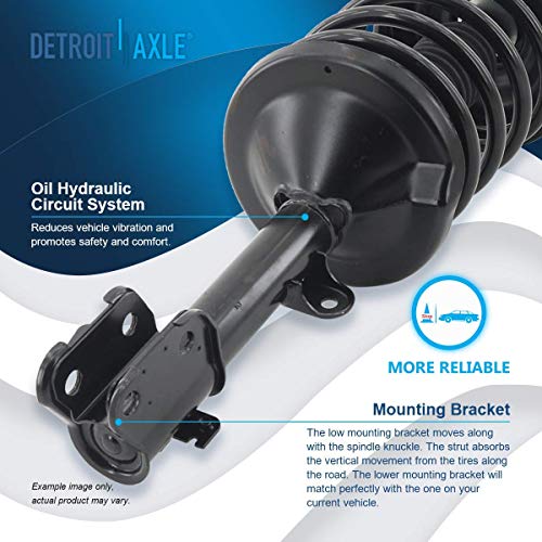 Image of Detroit Axle - 4pc Struts Shocks for 2003 2004 2005 Honda Pilot, 2001-2002 Acura MDX, 2 Front Quick Struts with Coil Spring Assembly 2 Rear Shock Absorbers Replacement Suspension