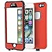 ImpactStrong Compatible with iPhone 6 Plus Waterproof Case [Fingerprint ID Compatible] Slim Full Body Protection - Red