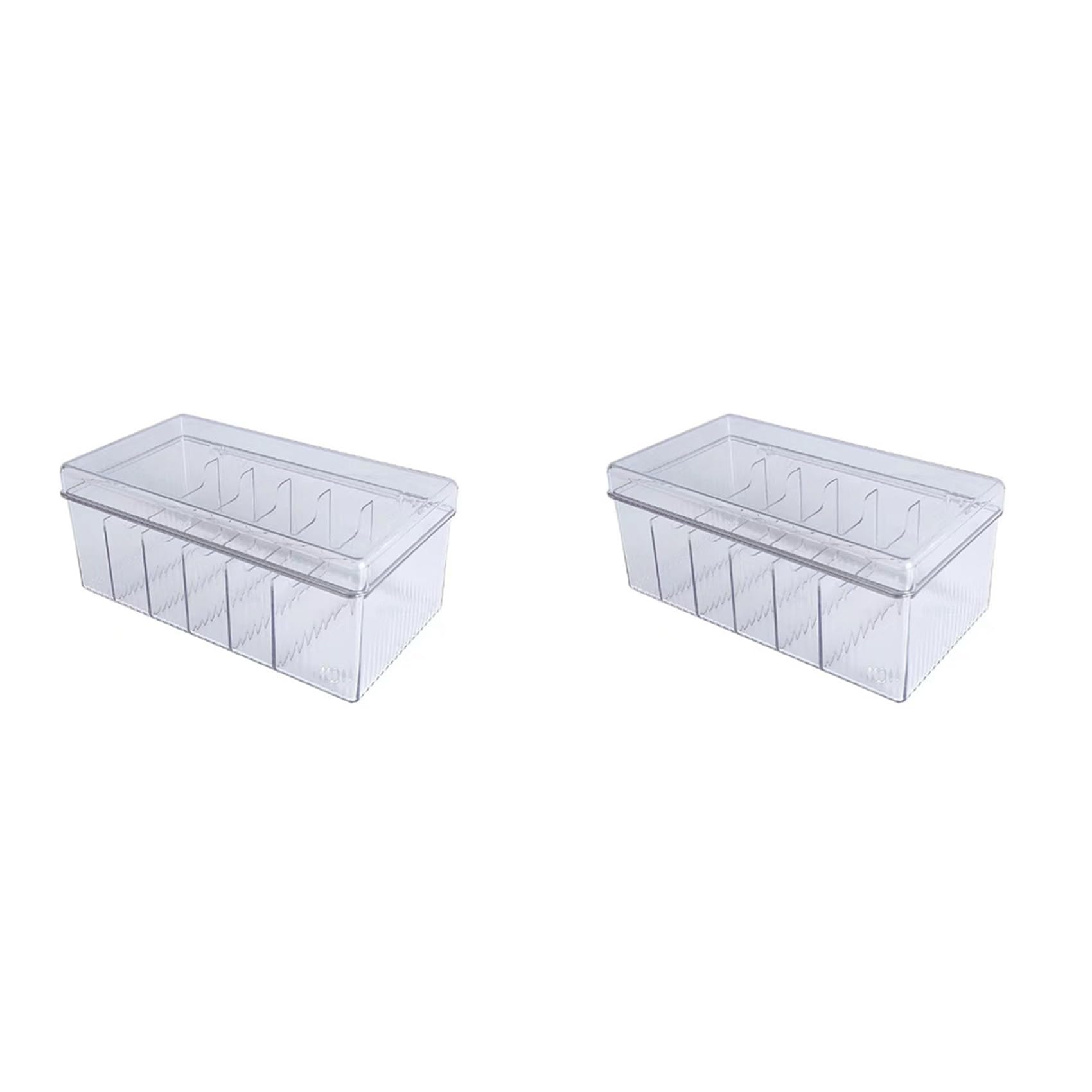 Hndhbfgrt 2X Plastic Cord Storage Box with Lid, Cable Organizers Case for Home Supplies,USB (Clear)