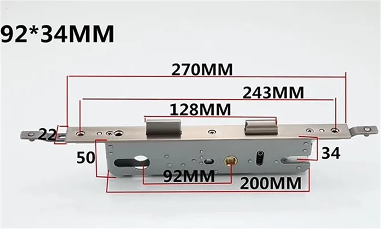 Aluminum Alloy Door Lock Body Multi-Point Margin 8530 8534 9230 9234 Cylinder 1Pcs(9234)