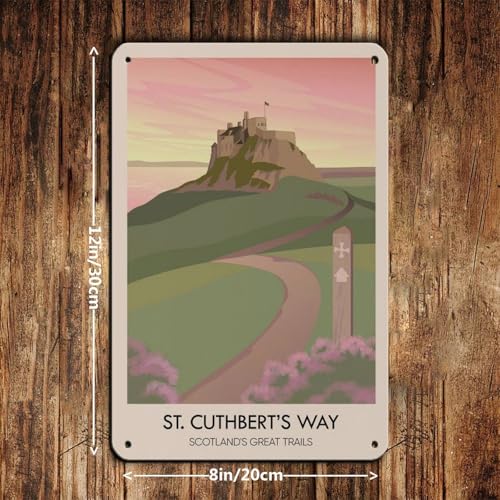 Poster St Cuthbert's Way 20x30 cm | Déco murale rando