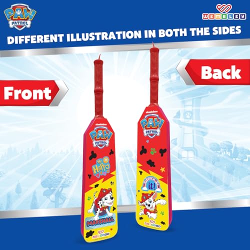 Image of Wembley Paw Patrol Cricket Bat Ball Set for Kids| EVA Foam Lightweight Cricket Bat and Ball| Active Playtime with Ergonomic Design Bat for Kids Age 2+ (Marshall)