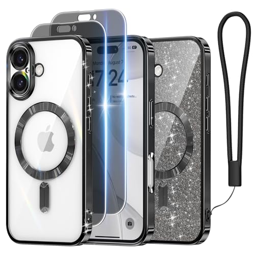 Coque iPhone 16 Plus paillettes résolvant les chutes et les regards indiscrets