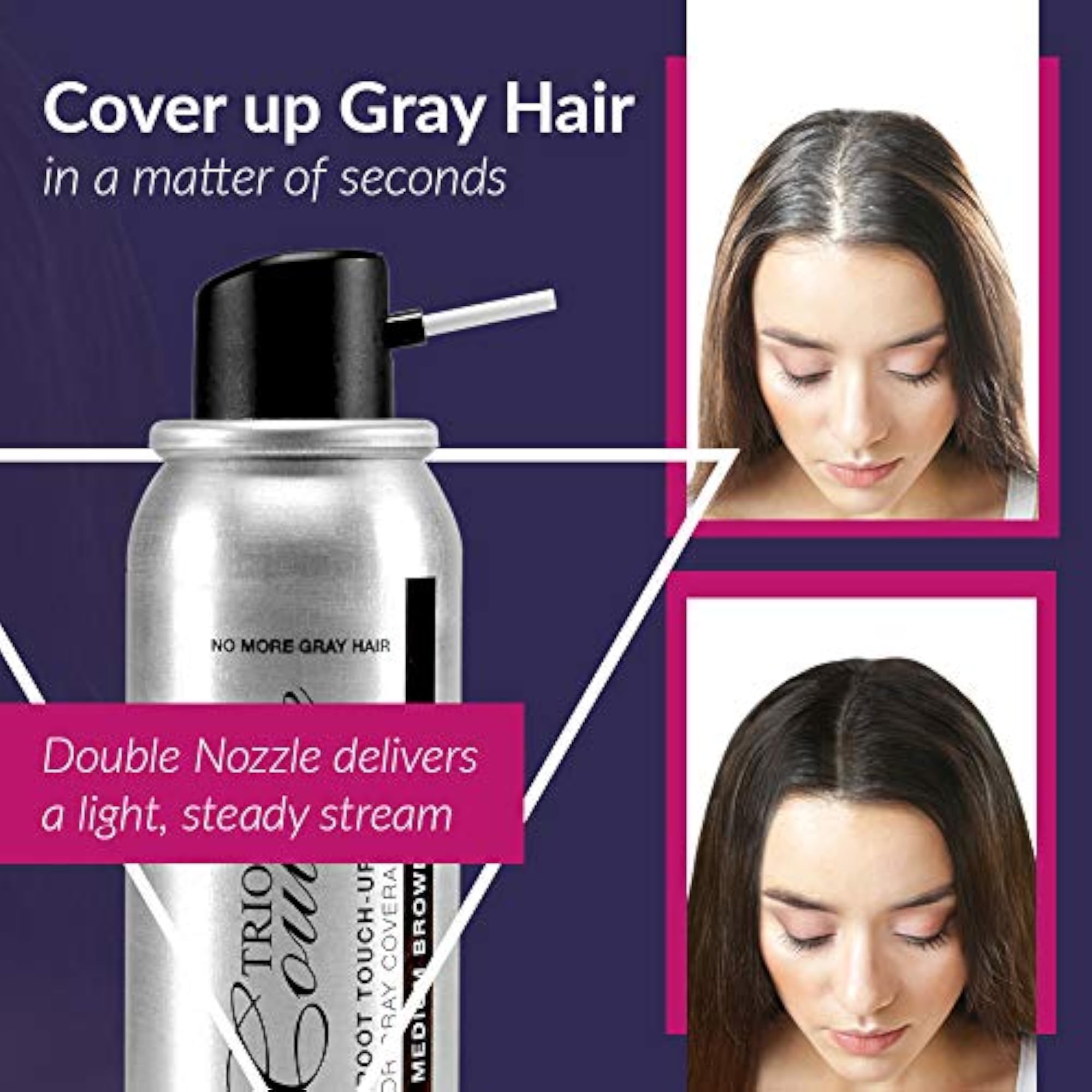 Couture Hair Root Cover Up, Touch Up Gray Concealer Spray