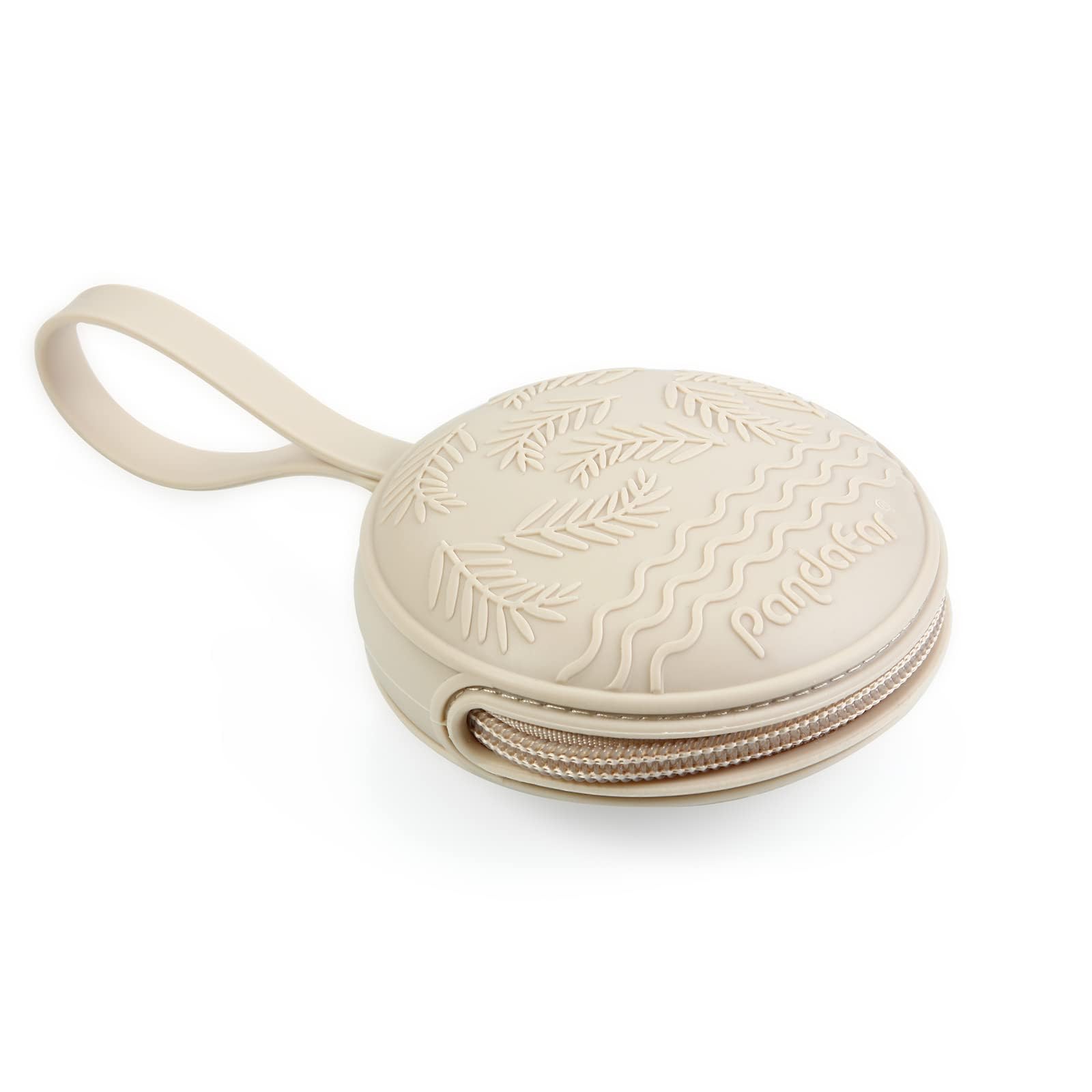 PandaEar Étui Porte-Sucette en Silicone Pack de 3 Pochette Rangement Bébé Rose