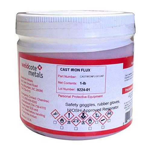 Weldcote Cast Iron Flux 1 Pound Jar