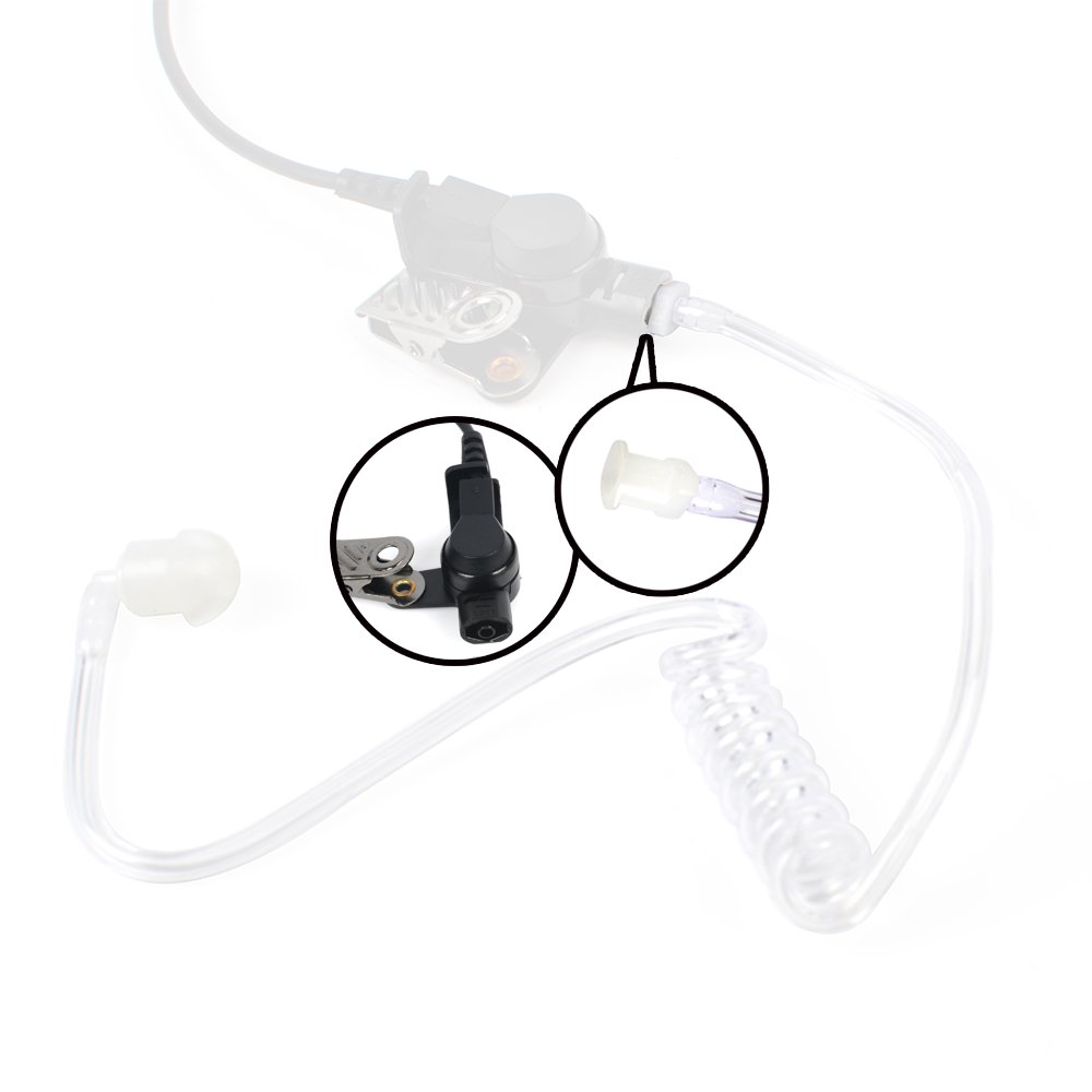 Tube d'air Acoustique Secret de Remplacement Compatible avec Les Oreillettes de sécurité pour Talkie-walkie du FBI Motorola Kenwood Baofeng (10 pièces, Transparent)