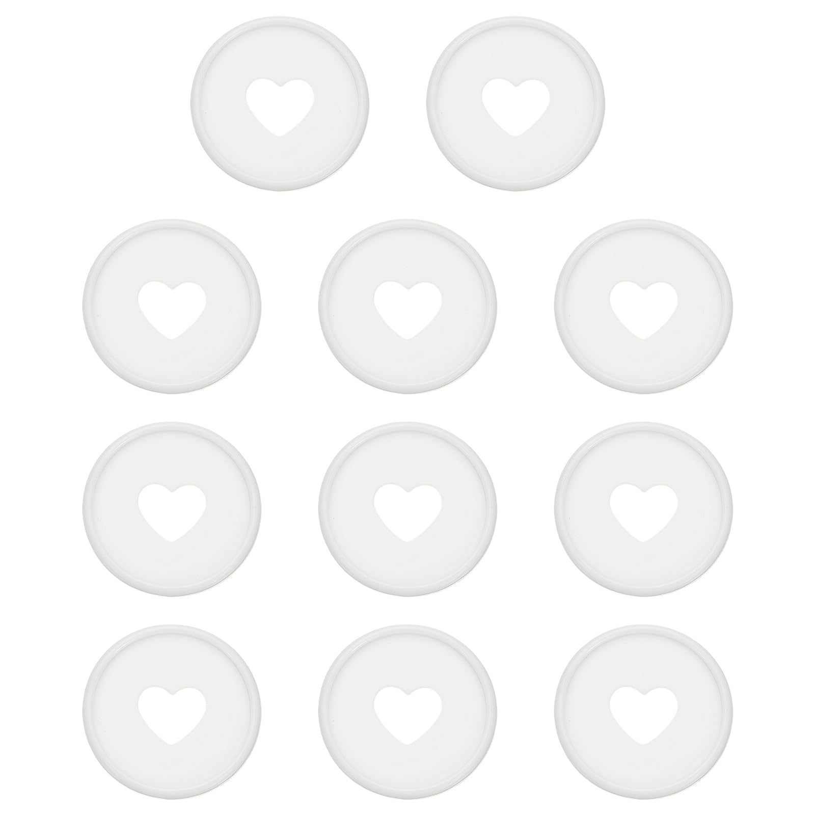 PATIKIL 35mm Plastic Book Binding Discs, 11 Pack Discbound Expansion Discs Heart Binder Rings for DIY Notebook Planner, White