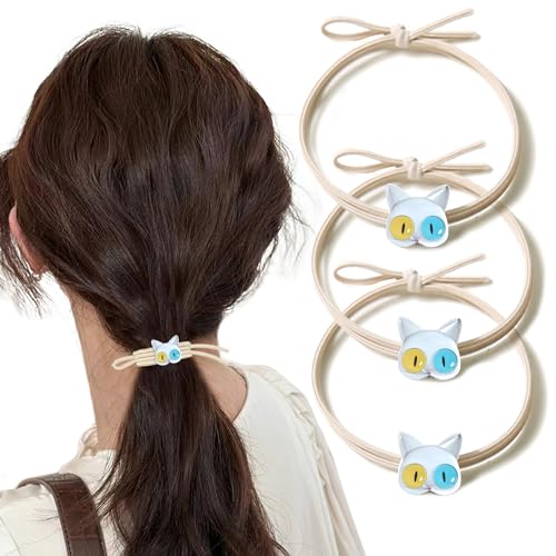 ヘアゴム 3本セット 髪ゴム おしゃれ へあごむ かわいい ヘアアクセサリー 高弾性 ゴム お団子 跡がつきにくい レディース ファクション 小物 プレゼント 贈り物に適用 白猫型