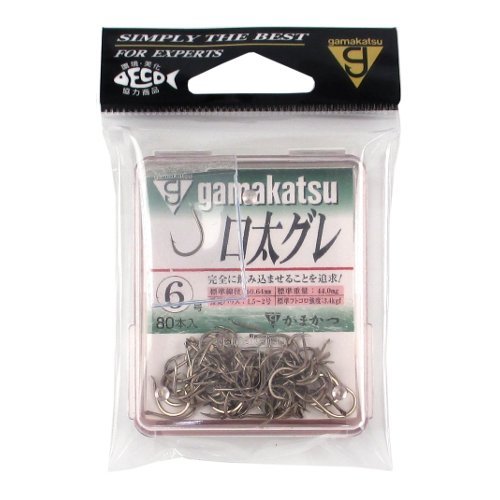 Gamakatsu 66335 Single Hooks - No. 6, Thick Mouth, 80-Piece Box (Brown) - View #11