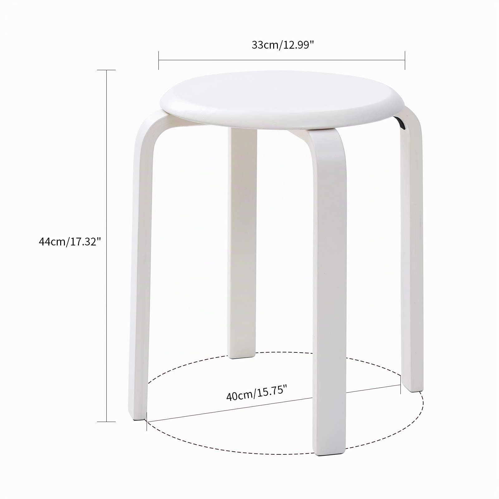IBUYKE Sgabelli rotondi in legno, Sgabello da Bar, Sgabello impilabile, sgabello da cucina, sgabello per aula, impilabile, Antiscivolo,Può essere utilizzato per attività di festa, RF-717