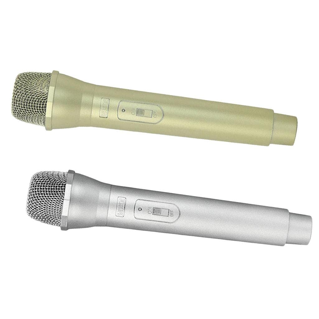 2x Artificial Polycarbonate (PC) Wireless Microphone Props Fake Mic Toy Handheld Mixed-picture-10