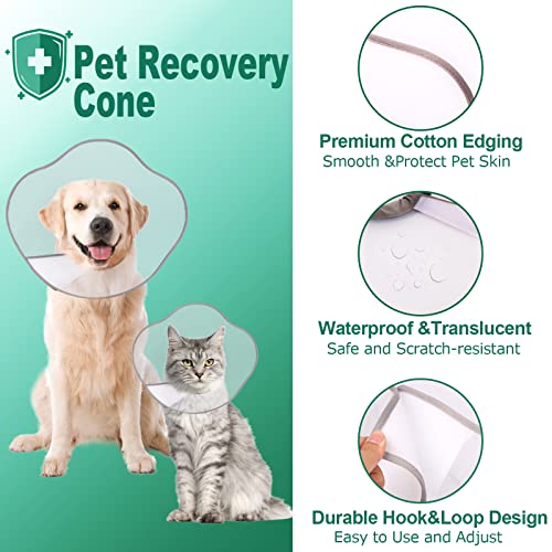 Supet Dog Cone Adjustable Pet Recovery Collar Dog Surgery Cone Protective Dog Cone Collar For Large Small Dogs After Surgery, Plastic Dog Cats Neck Cone Of Shame E-Collar Anti-Bite Lick Wound Healing #TOP3