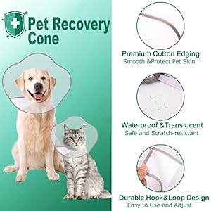Supet Dog Cone Adjustable Pet Recovery Collar Dog Surgery Cone Protective Dog Cone Collar for Large Small Dogs After Surgery, Plastic Dog Cats Neck Cone of Shame E-Collar Anti-Bite Lick Wound Healing Supet Dog Cone Adjustable Pet Recovery Collar Dog Surgery Cone Protective Dog Cone Collar for Large Small Dogs After Surgery, Plastic Dog Cats Neck Cone of Shame E-Collar Anti-Bite Lick Wound Healing