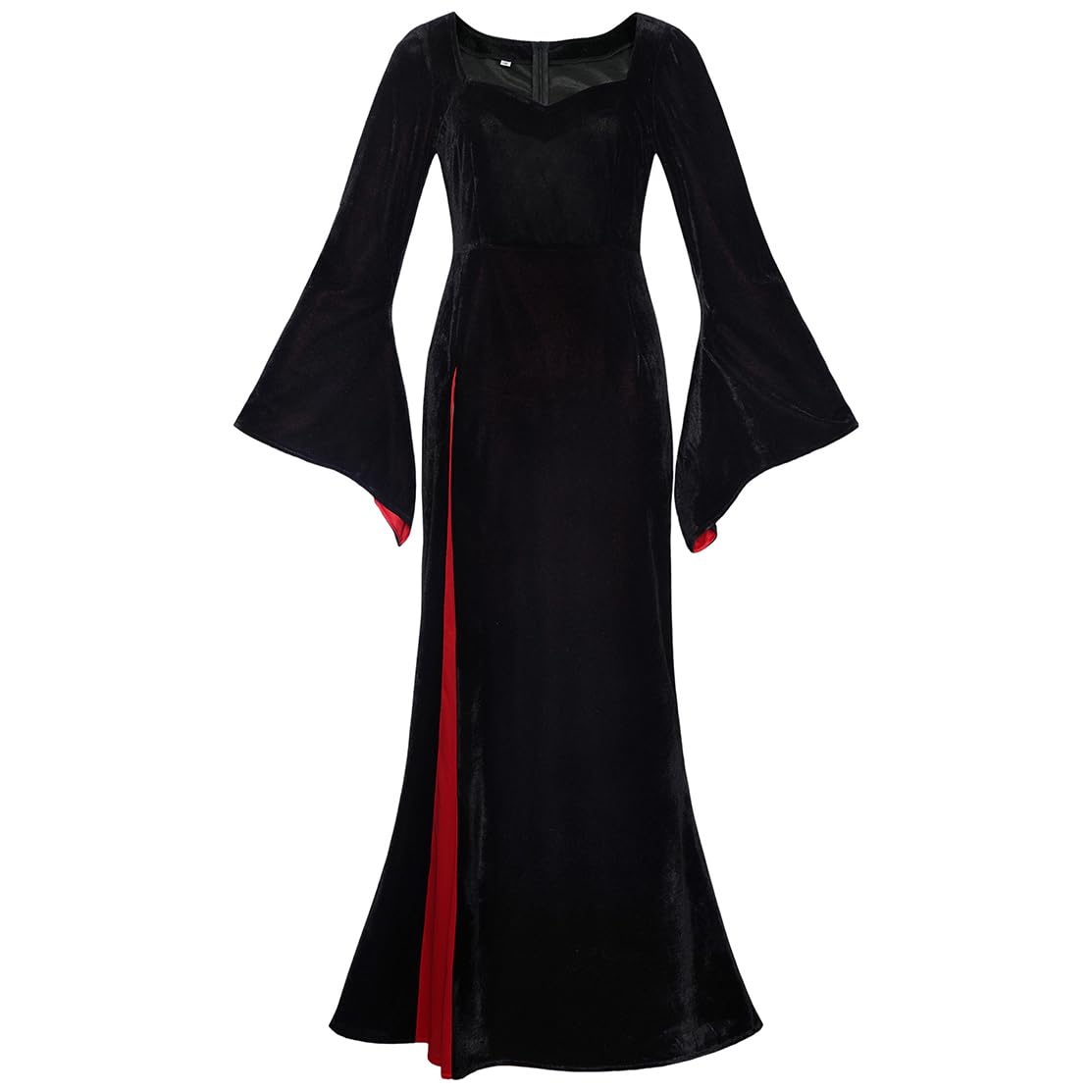 Shukqueen Womens Morticia Cosplay Costume Black Dress Halloween Costumes XX-Large
