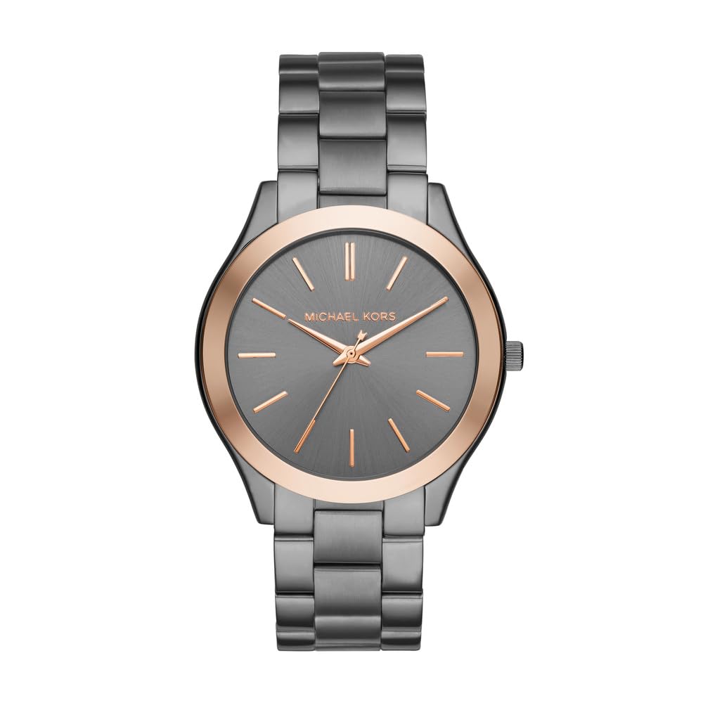 Michael Kors Orologio Runway da uomo, Movimento al quarzo con data a tre lancette e cinturino in acciaio inossidabile o PVC
