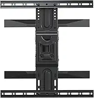 ELG, A02V6N, Suporte de TV Articulado de Parede Para TVs Planas e Curvas de 75" a 86", Inclinação Horizontal e Vertical, Peso Máximo de 46 Kg, Preto