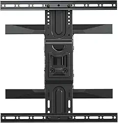 ELG, A02V6N, Suporte de TV Articulado de Parede Para TVs Planas e Curvas de 75" a 86", Inclinação Horizontal e Vertical, Peso Máximo de 46 Kg, Preto