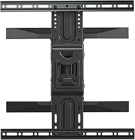 ELG, A02V6N, Suporte de TV Articulado de Parede Para TVs Planas e Curvas de 75" a 86", Inclinação Horizontal e Vertical, Peso Máximo de 46 Kg, Preto