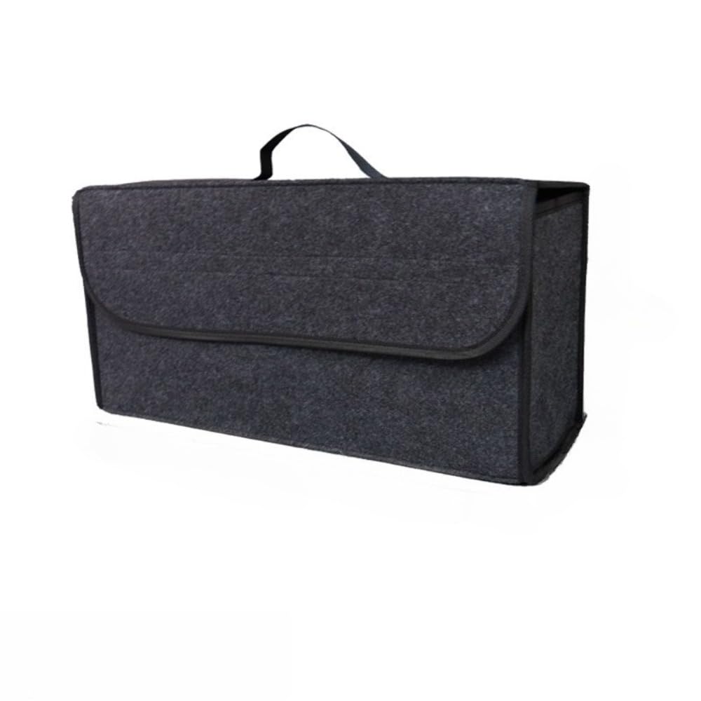 Car Boot Organiser, Foldable Storage Tidy for Travel, Auto Tools Storage Bag, Interior Declutter Bag with Handles, Fits All Vehicles (Grey)