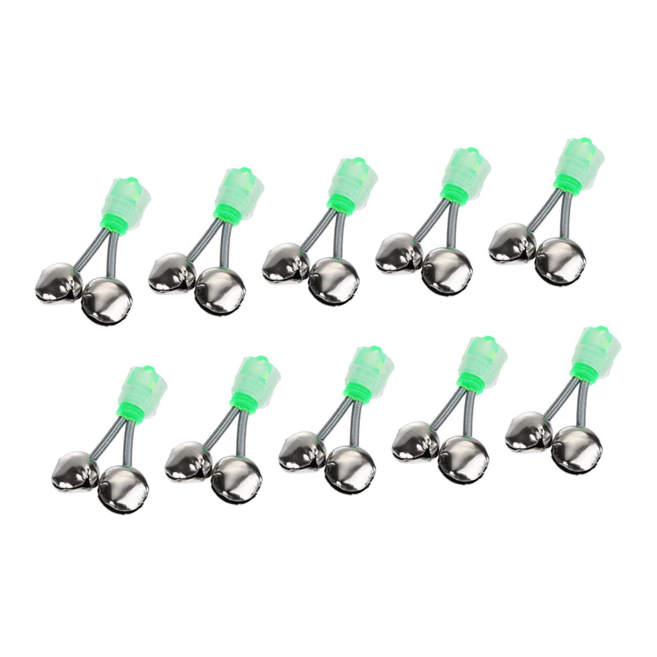 POPETPOP 10pcs Fishing Rod Alarm Bells Fishing Accessories Threaded Design for Easy Attachment for All Bite Detection Ringing Sound