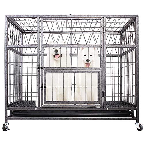 Jaula duradera para mascotas con bandeja extraíble para uso en interiores y exteriores, ideal para perros pequeños y medianos