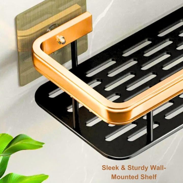 Image of Nieifi KIMEE2 Pcs Aluminum Wall Mounted Bathroom Organiser | Floating Shelf for Wall for Bathroom Cabinet | Multifunctional Large Capacity Bathroom Rack | Bathroom Shelf for Wall