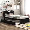 Twin Bed with TrundleBookcaseEspresso