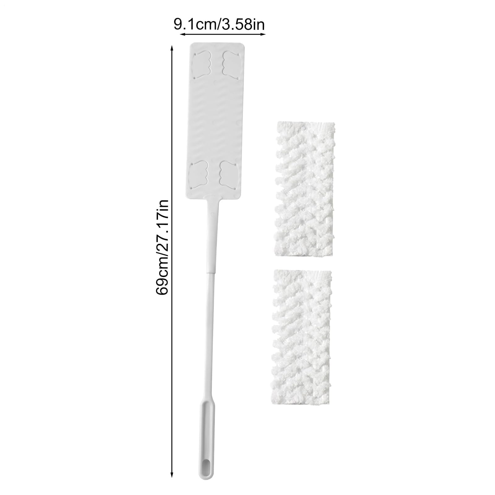 Plumero reutilizable con mango extensible, paños de microfibra para una limpieza eficiente de refrigeradores y debajo de electrodomésticos