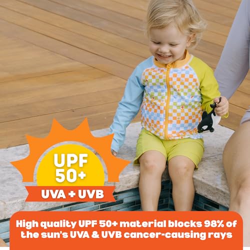 Image of SwimZip UPF 50+ Long Sleeve Rash Guard for Boys' and Girls' - Baby, Toddler, Kids