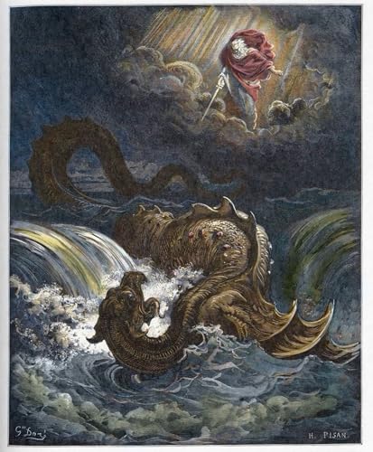 Tableaux sur toile Destruction du Léviathan Gustave Doré décorent votre bureau moderne en 60x90cm