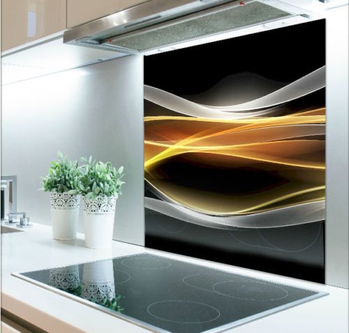 UrboArt Digital Print Glass Splashback Heat Resistant Toughened 123 (90cm x 80cm)