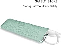 Vista 4 de Alfombrilla con bolsa de silicona resistente al calor para alisadoras de pelo, varitas para rizar, planchas planas y herramientas de peinado