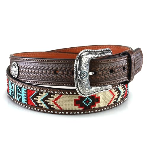 ARIAT Men's Arrow Billet Belt, Bright Colored Fabric Center2
