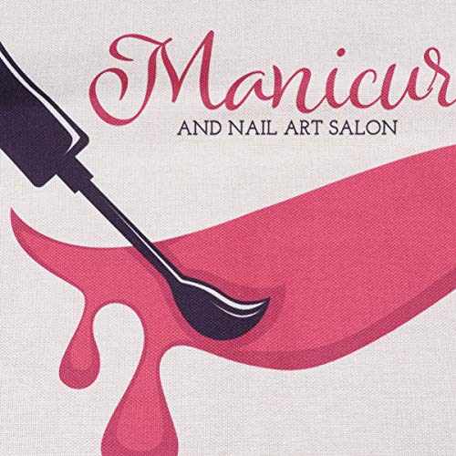 Cabilock Letter Printing Apron Cotton Linen Painting Apron Restaurant Cooking Baking Dress for Cafe Home Kitchen Household (Style 1) - Image 7