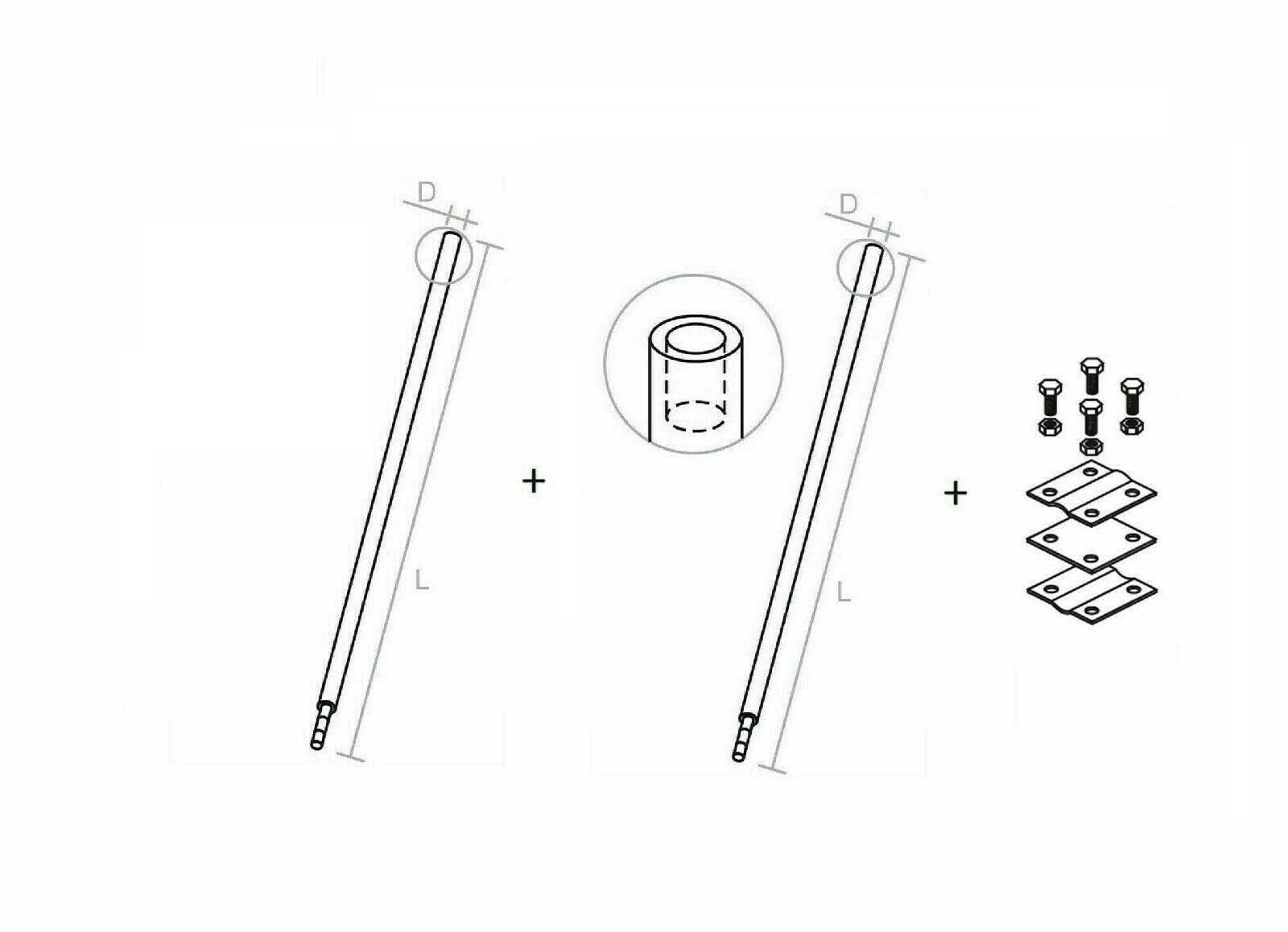 Tiefenerder Erder Erdung SET Ø20mm 3000mm 3,0m 3m V2A Edelstahl
