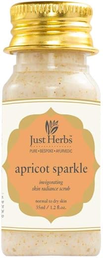 Just Herbs Apricot Sparkle Invigorating Skin Radiance Scrub, White