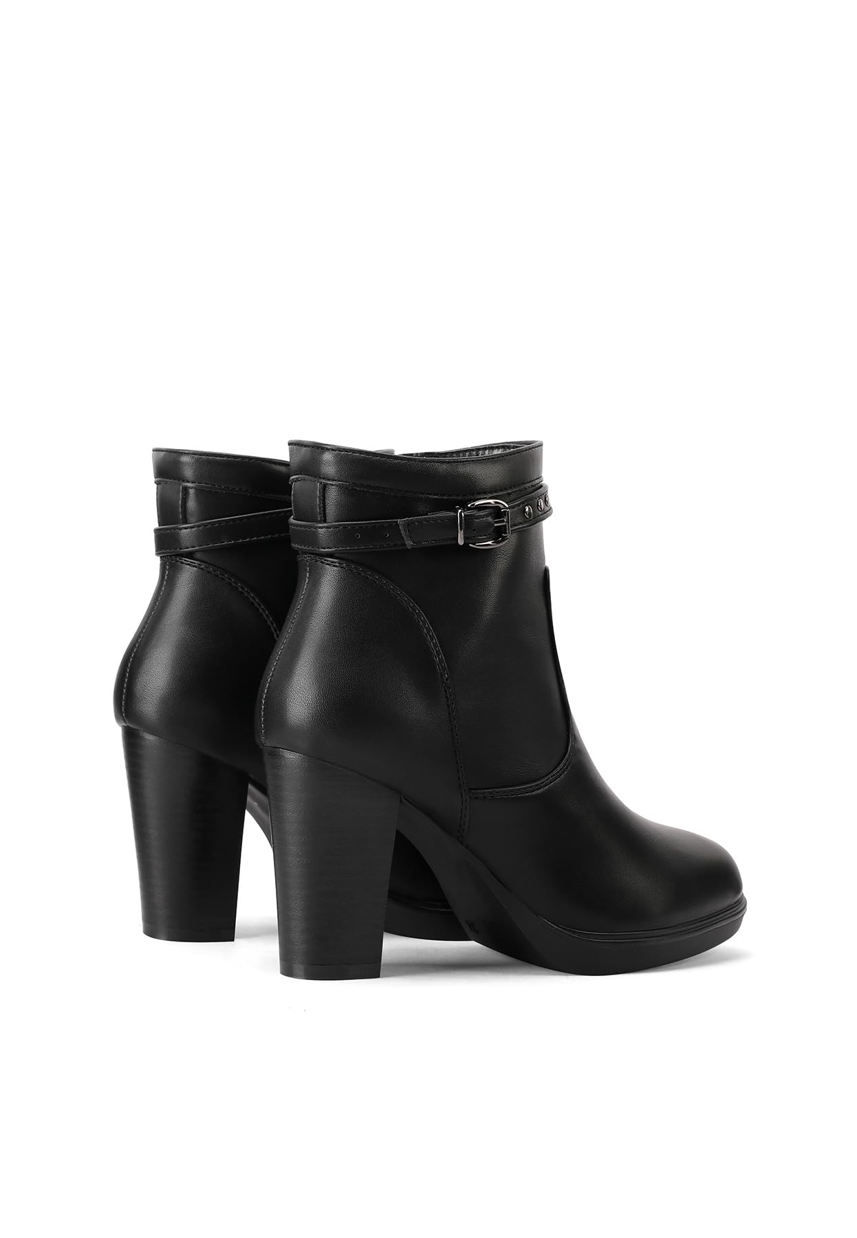 QUEEN HELENA Tronchetti con Zip Laterale Stivaletti con Tacco Casual Donna X31-117