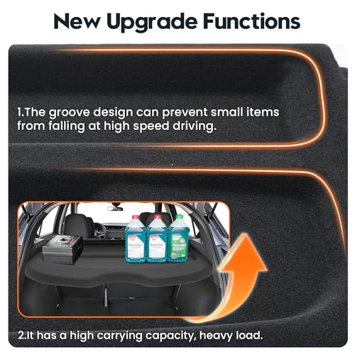 Image of Powerty Cargo Cover for 2018-2024 Nissan Kicks Trunk Cover Privacy Cover Board Trunk Security Shield Shade for Nissan Kicks Accessories